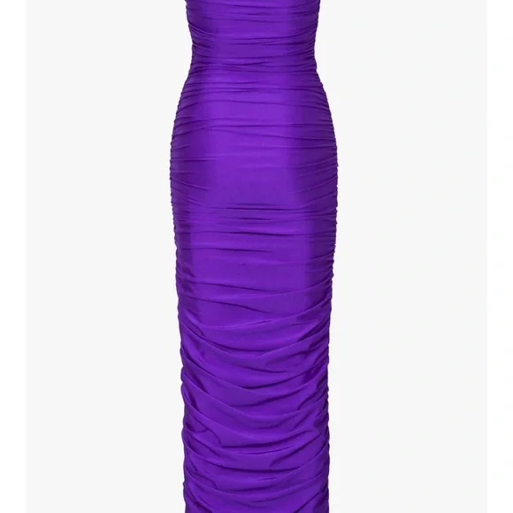 Elegant Purple Strapless Dress